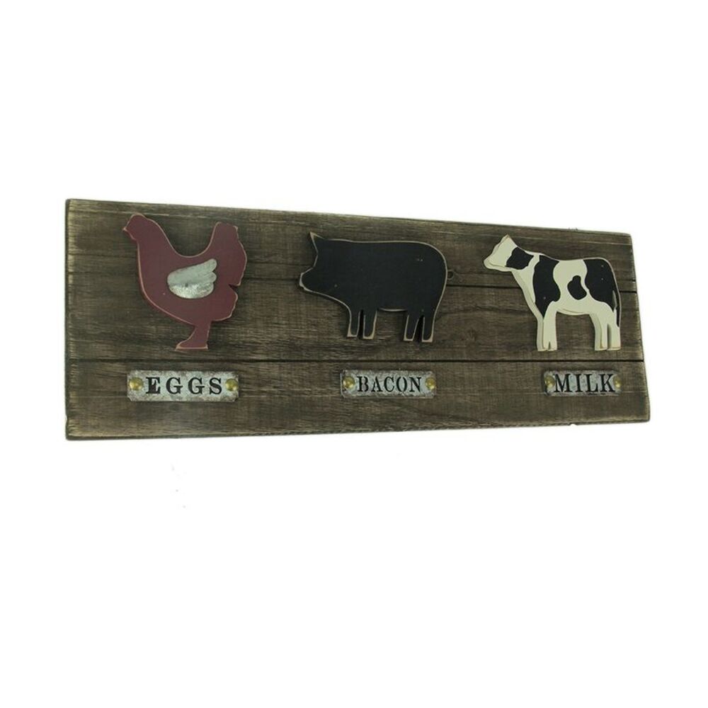 Country Farmhouse Recycled Wood Farm Animals Wall Hook